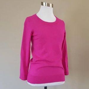JCREW Merino Wool Sweater in Hot Pink